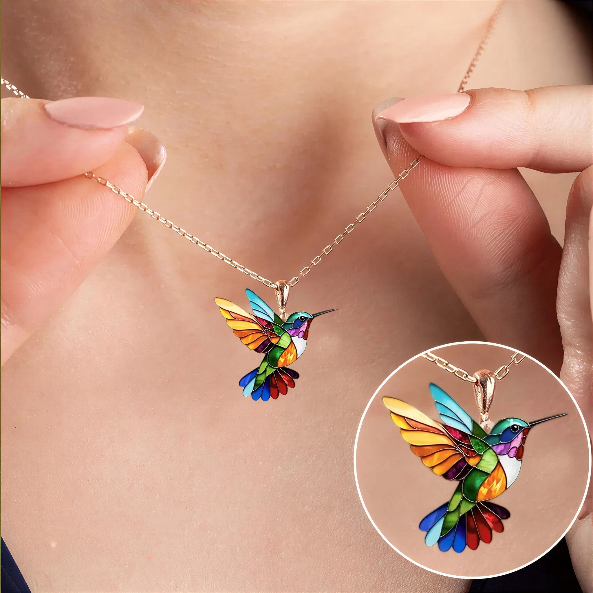 Claire | Hummingbird Pendant Necklace